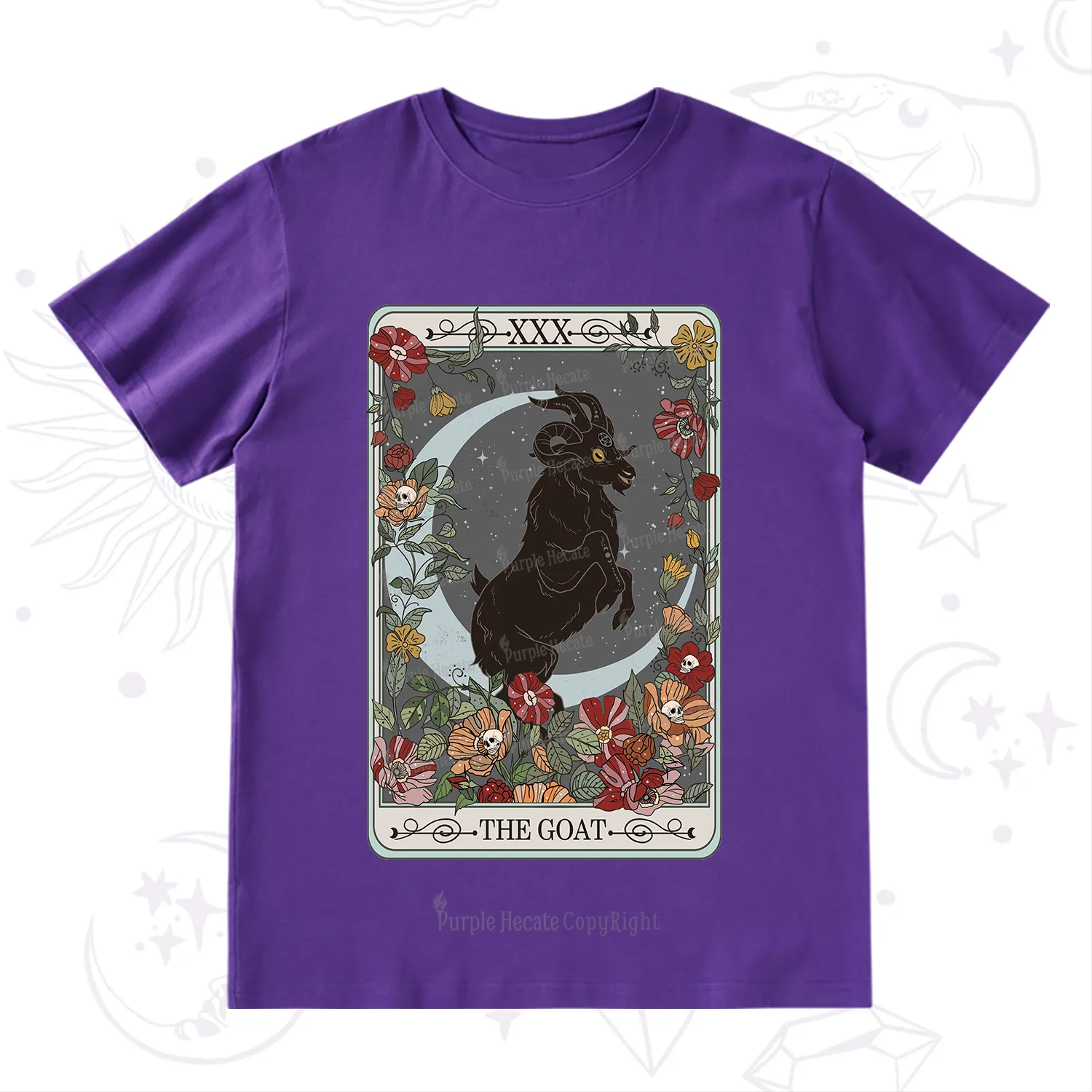 Purplehecate The Goat Tarot Card T-Shirt