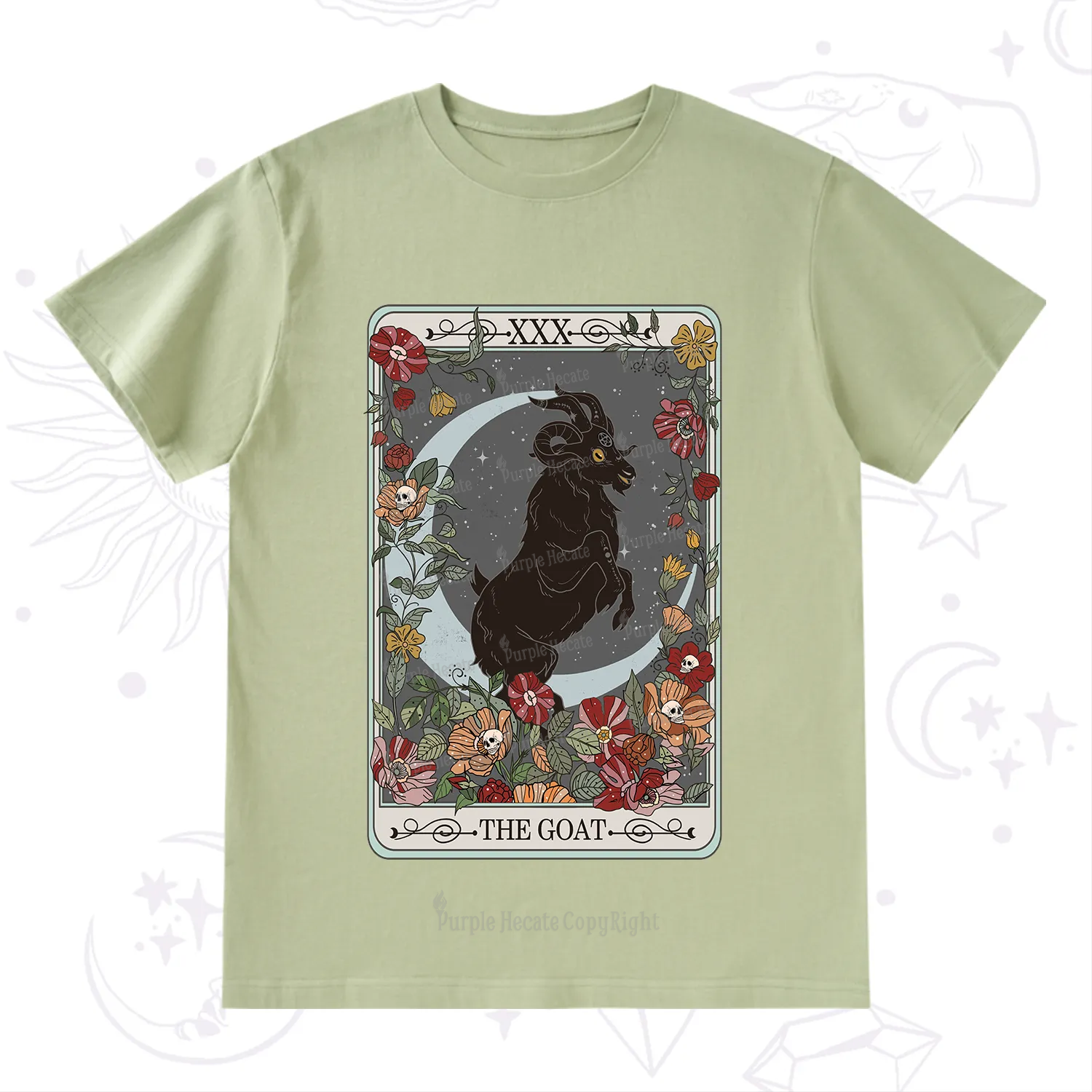 Purplehecate The Goat Tarot Card T-Shirt