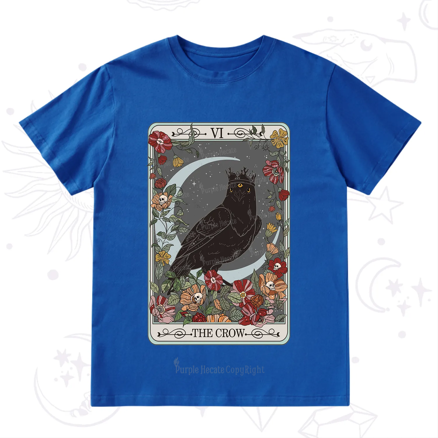 Purplehecate The Crow Tarot Card T-Shirt
