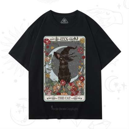 Purplehecate The Cat Tarot Card T-Shirt