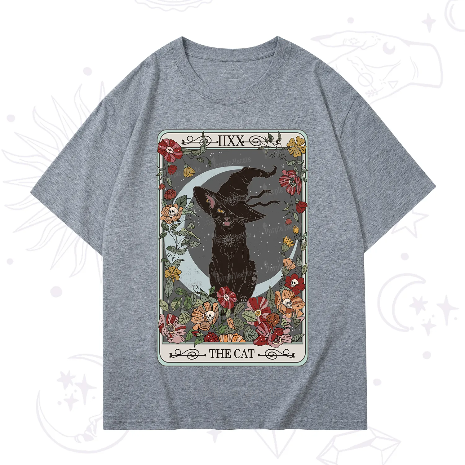 Purplehecate The Cat Tarot Card T-Shirt