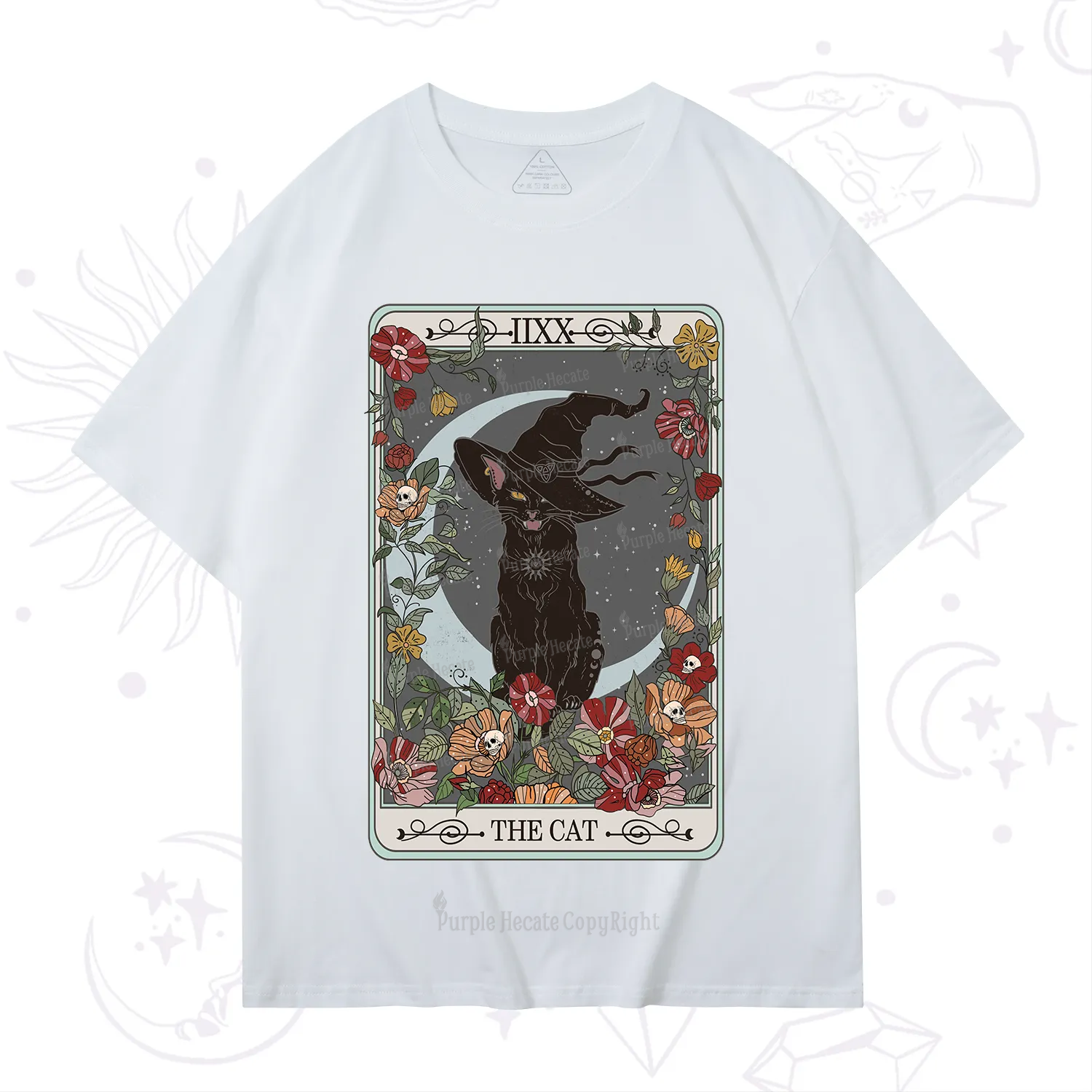 Purplehecate The Cat Tarot Card T-Shirt