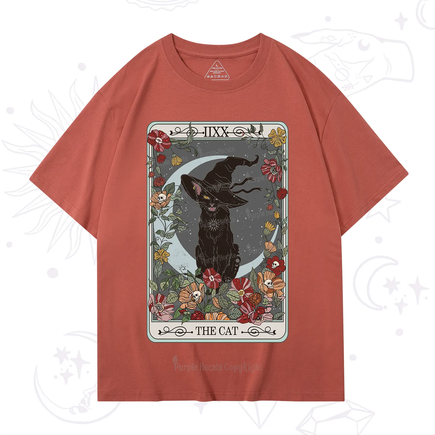 Purplehecate The Cat Tarot Card T-Shirt