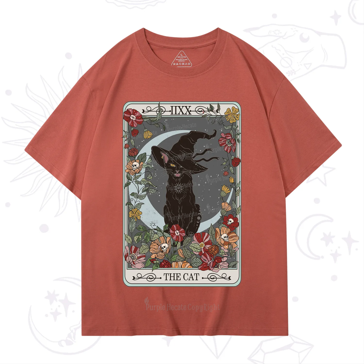 Purplehecate The Cat Tarot Card T-Shirt