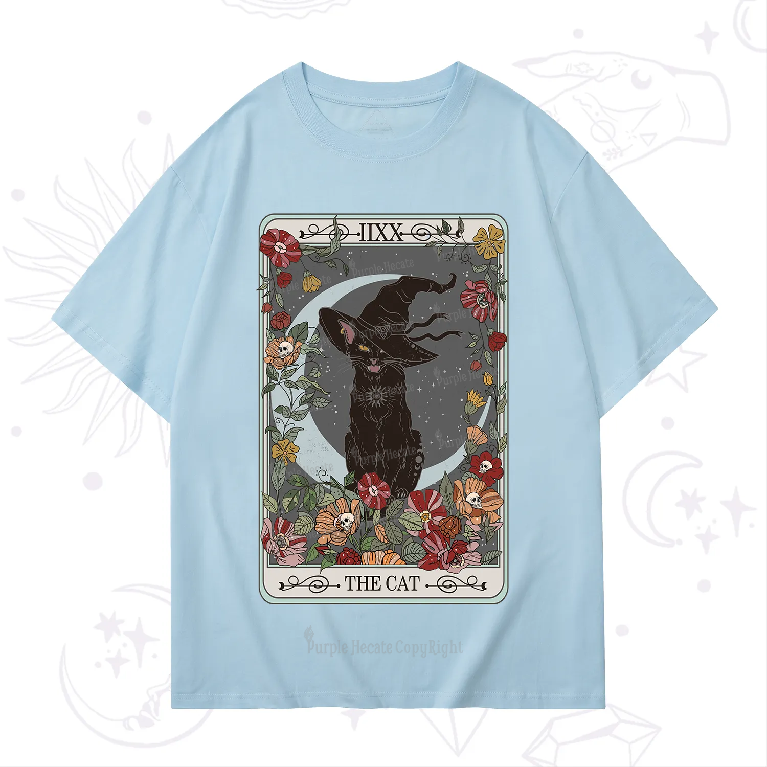 Purplehecate The Cat Tarot Card T-Shirt