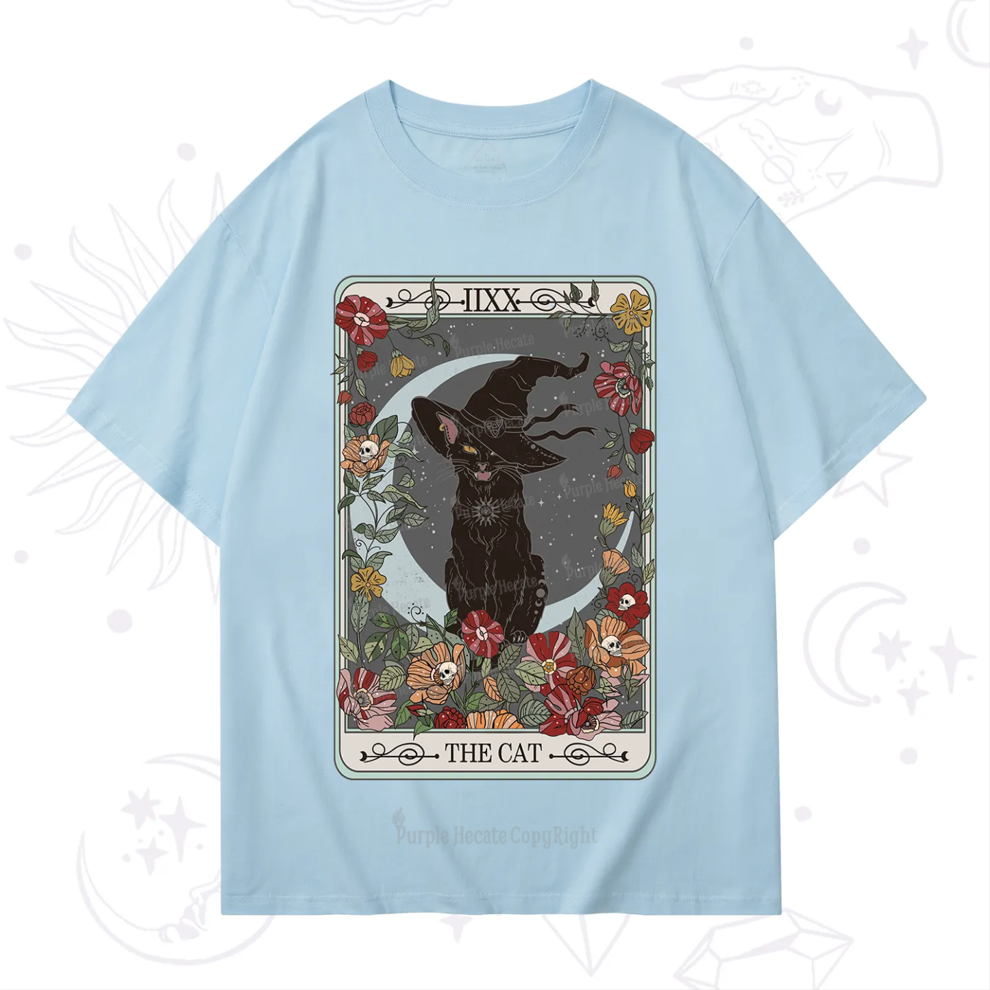Purplehecate The Cat Tarot Card T-Shirt