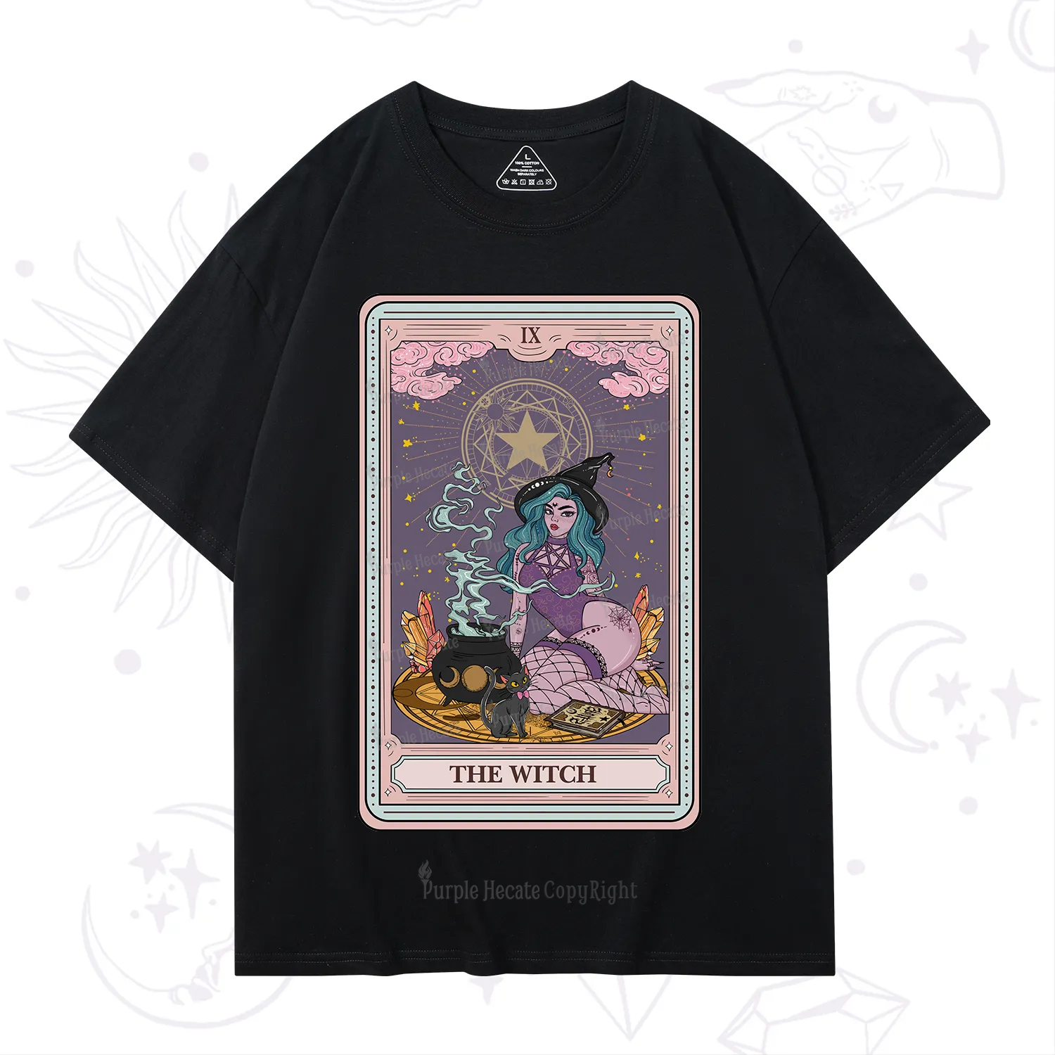 Purplehecate The Alchemy Witch Tarot Card T-Shirt