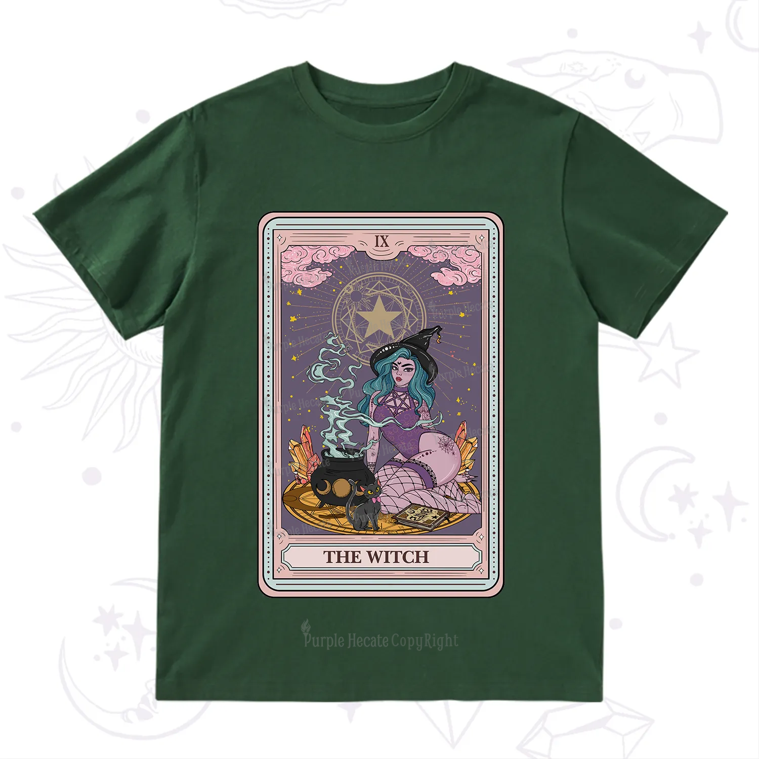 Purplehecate The Alchemy Witch Tarot Card T-Shirt