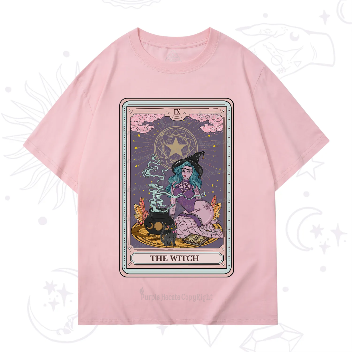 Purplehecate The Alchemy Witch Tarot Card T-Shirt