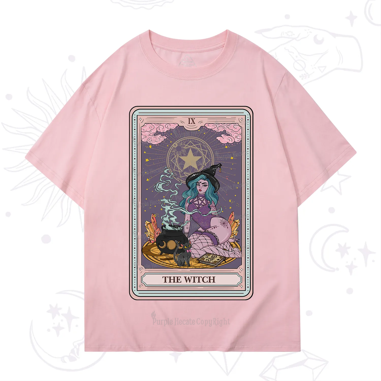 Purplehecate The Alchemy Witch Tarot Card T-Shirt