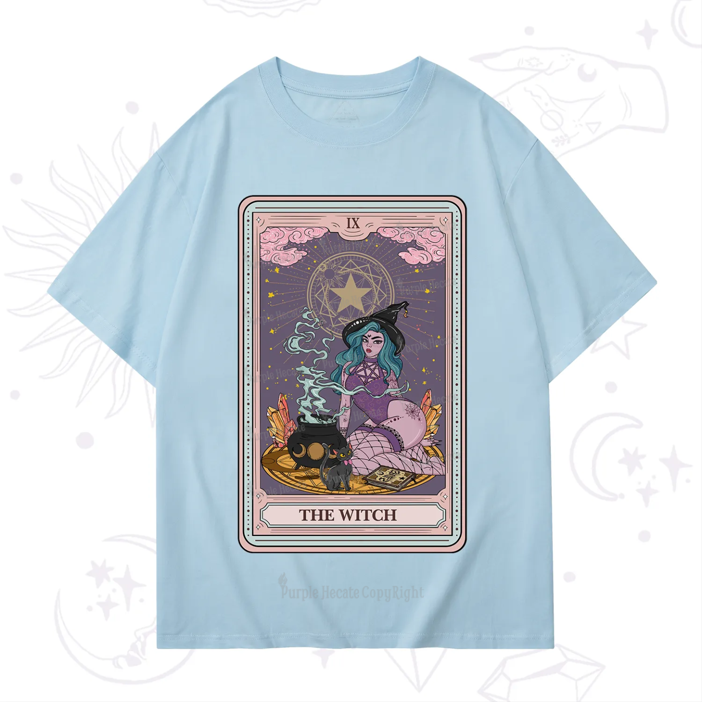 Purplehecate The Alchemy Witch Tarot Card T-Shirt