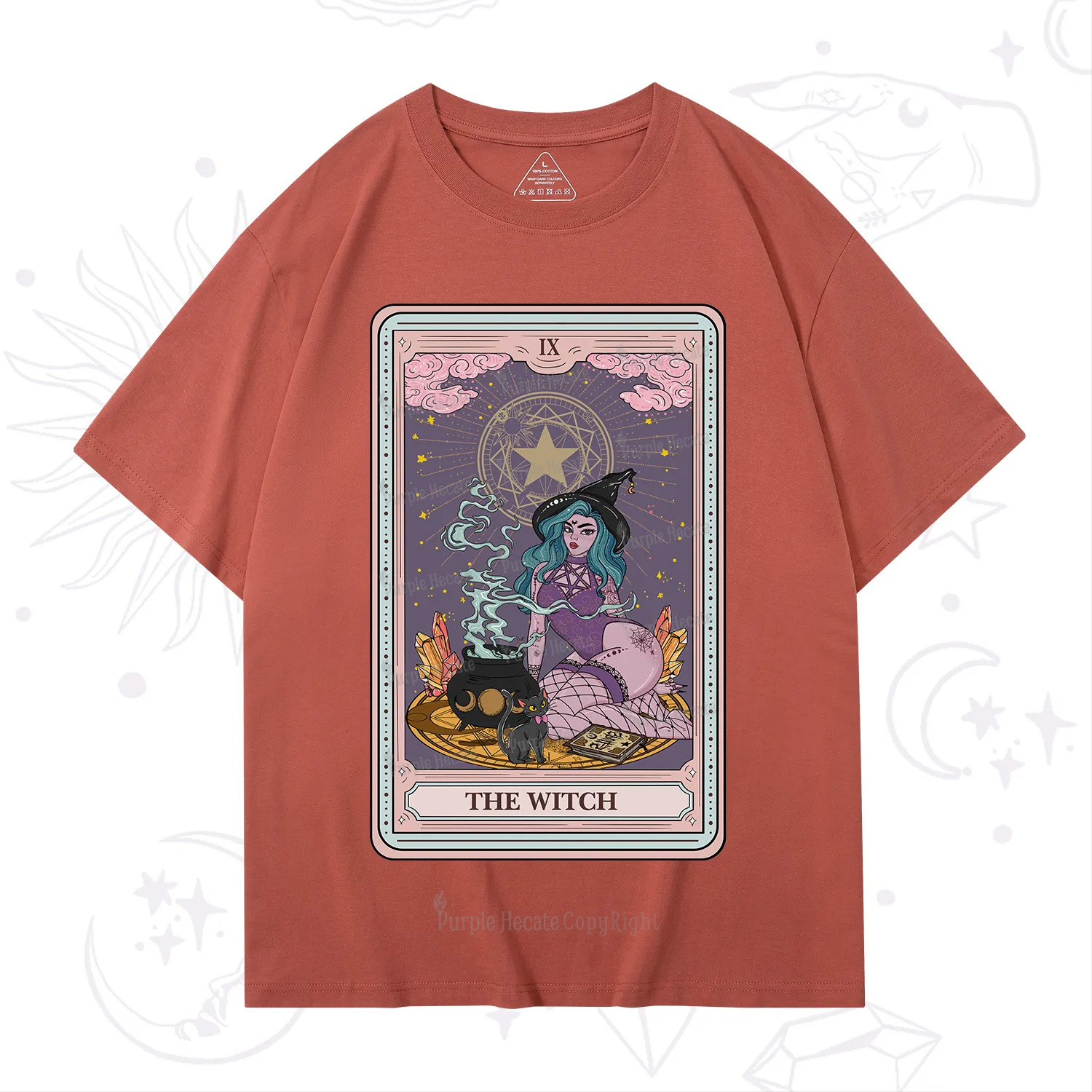 Purplehecate The Alchemy Witch Tarot Card T-Shirt