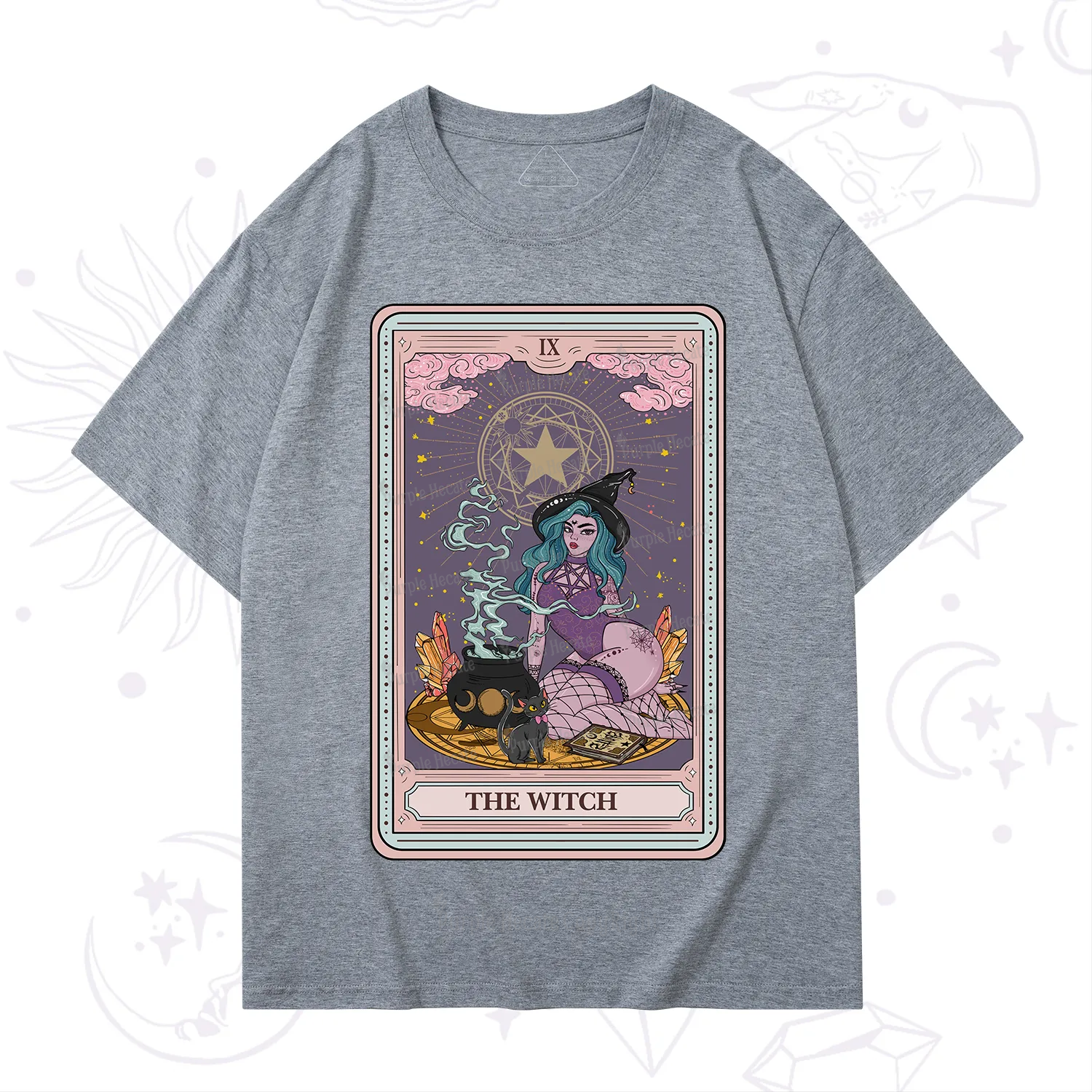 Purplehecate The Alchemy Witch Tarot Card T-Shirt