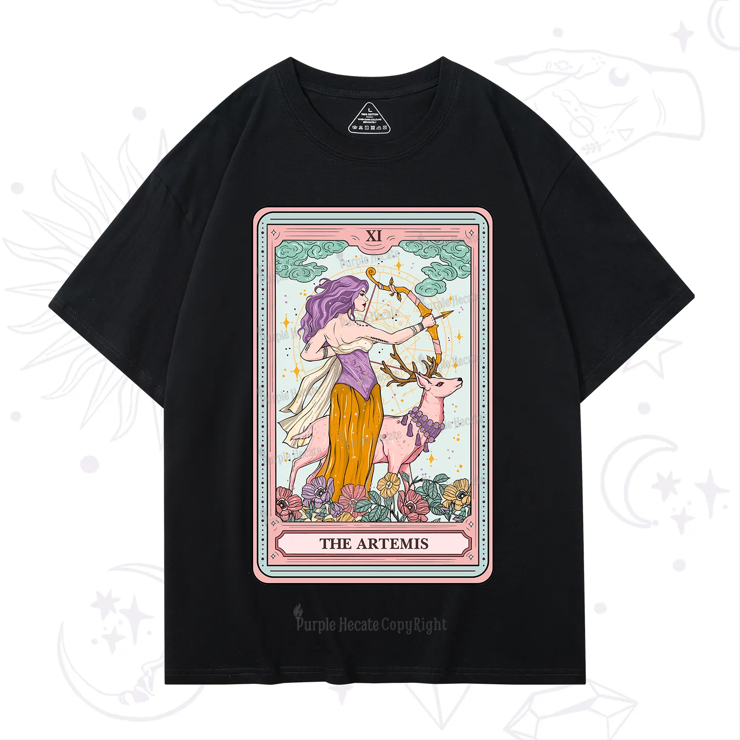 Purplehecate The Artemis Tarot Card T-Shirt
