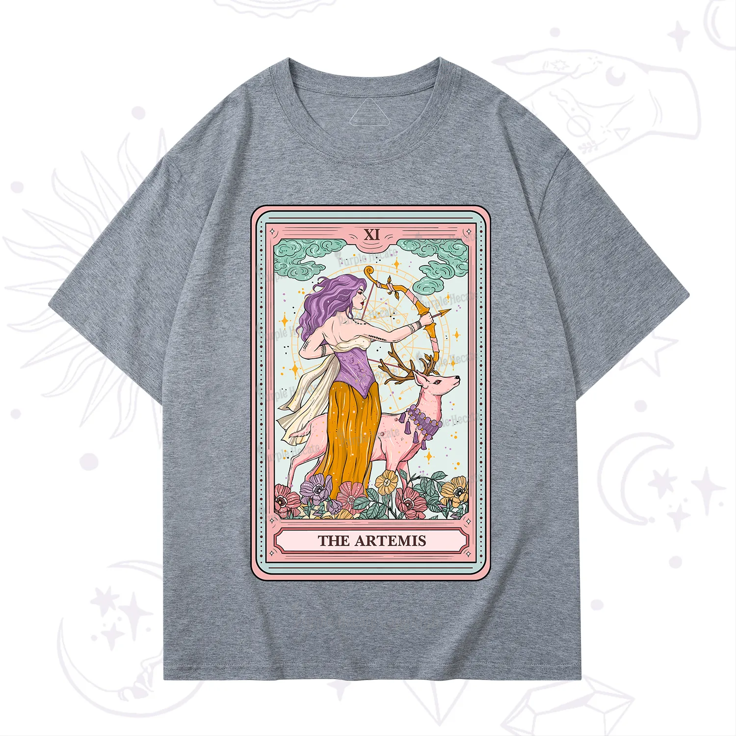 Purplehecate The Artemis Tarot Card T-Shirt