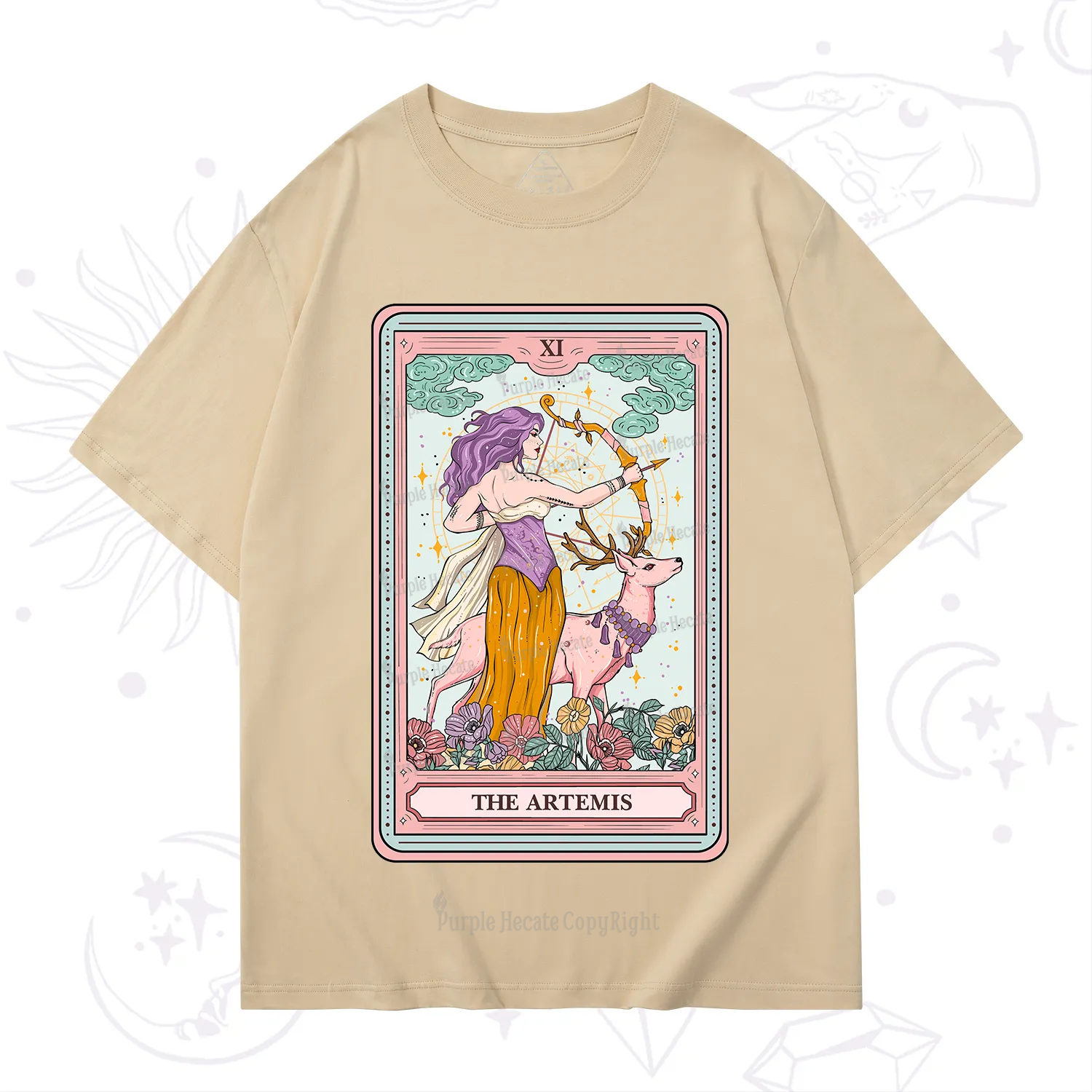 Purplehecate The Artemis Tarot Card T-Shirt