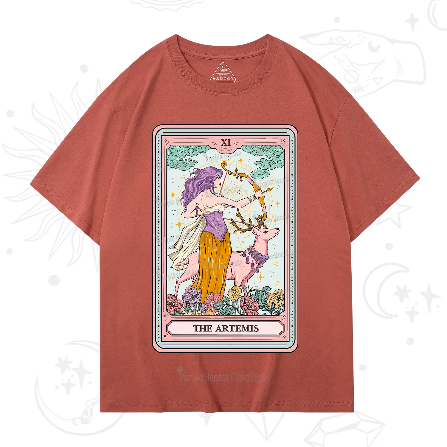 Purplehecate The Artemis Tarot Card T-Shirt