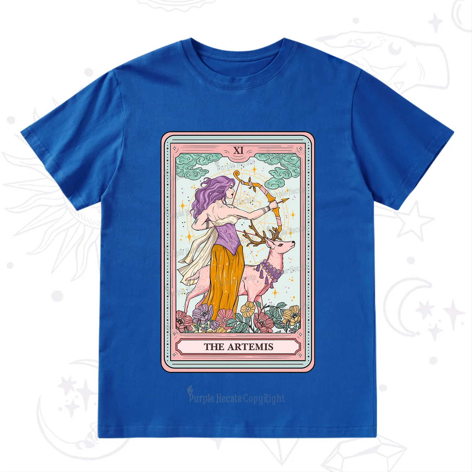Purplehecate The Artemis Tarot Card T-Shirt