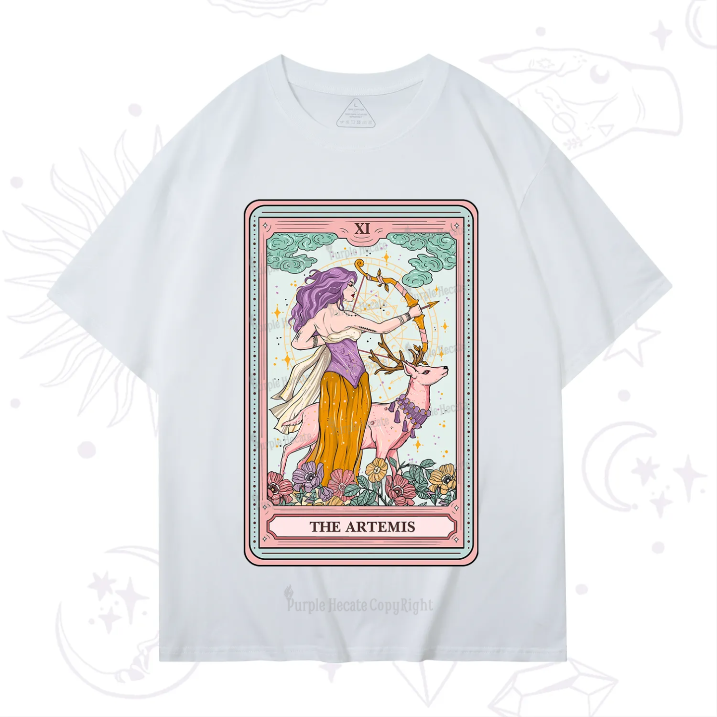 Purplehecate The Artemis Tarot Card T-Shirt