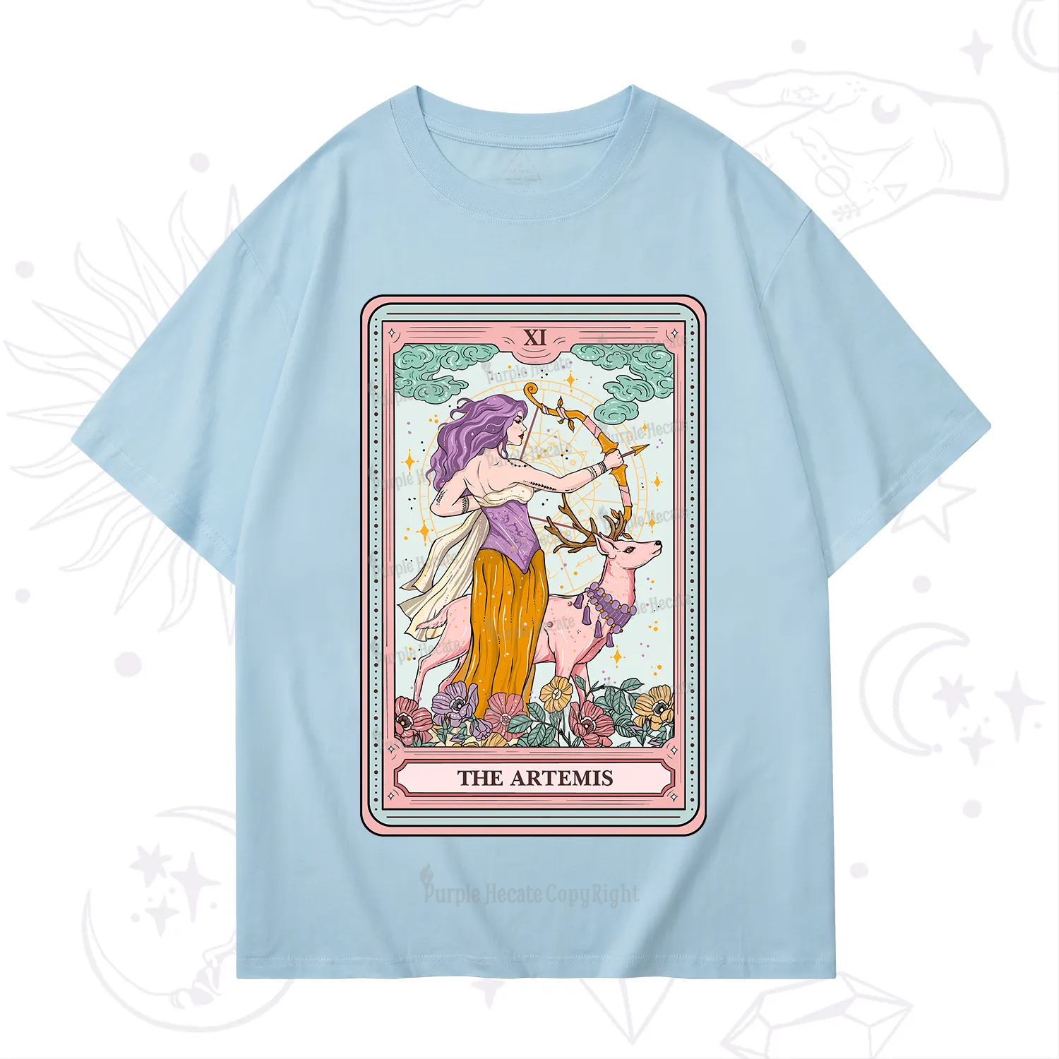 Purplehecate The Artemis Tarot Card T-Shirt