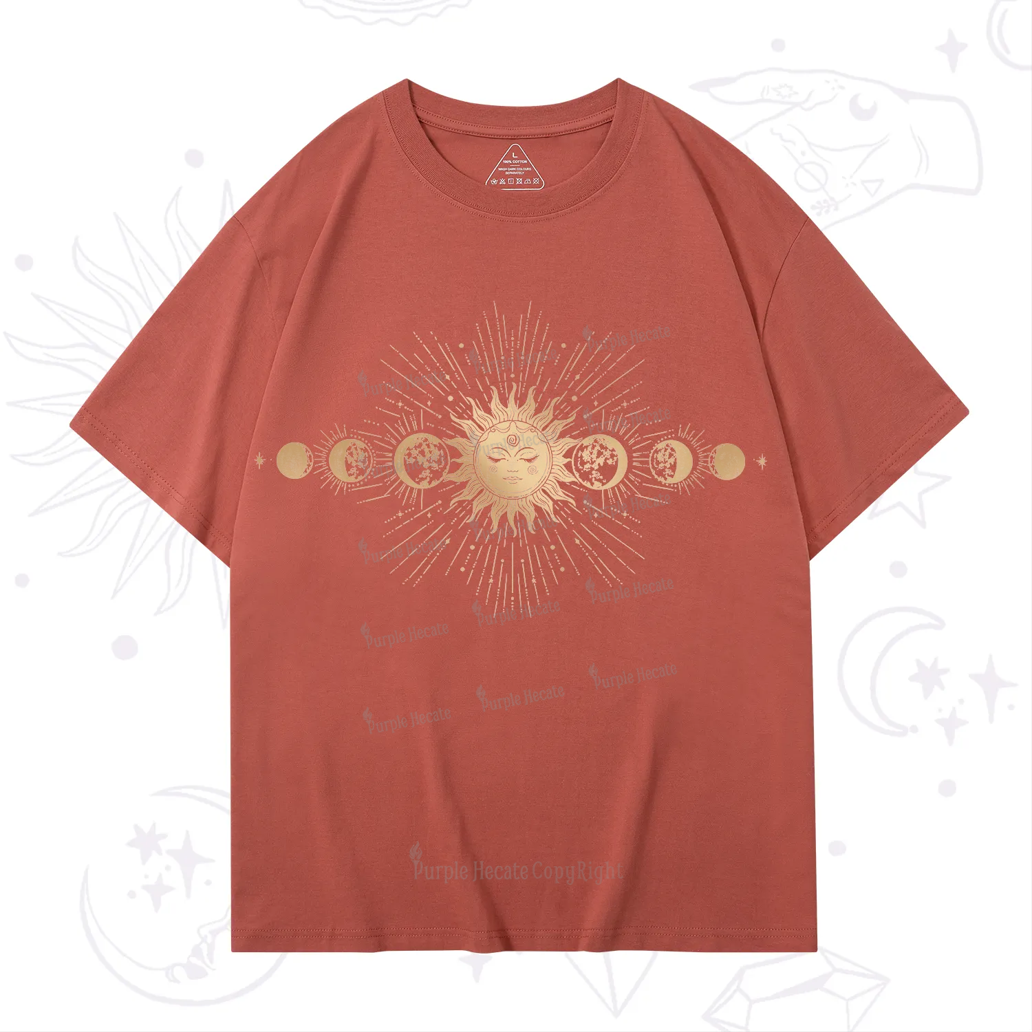Purplehecate Mystical Moon And Sun T-Shirt