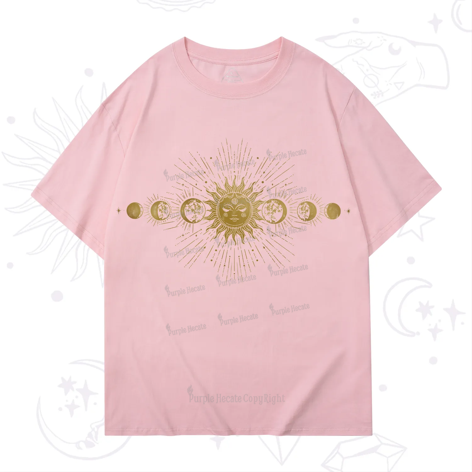 Purplehecate Mystical Moon And Sun T-Shirt