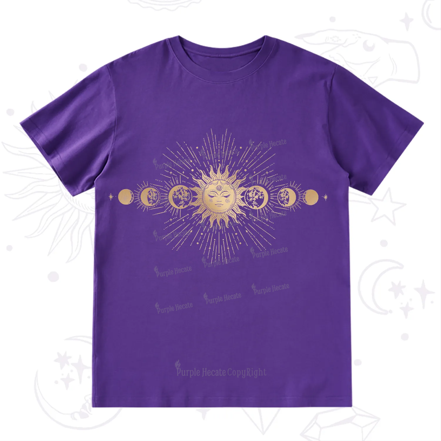 Purplehecate Mystical Moon And Sun T-Shirt