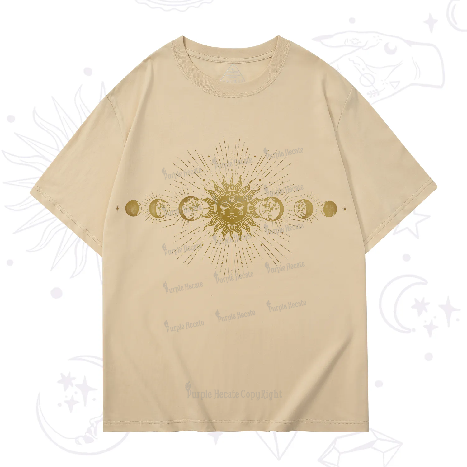 Purplehecate Mystical Moon And Sun T-Shirt