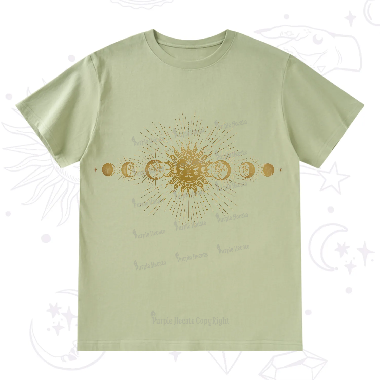 Purplehecate Mystical Moon And Sun T-Shirt