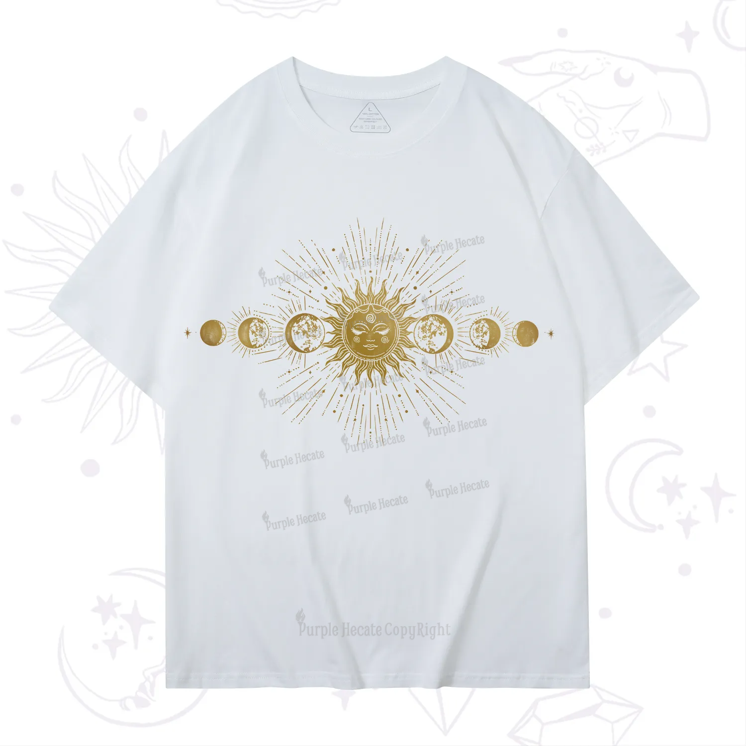 Purplehecate Mystical Moon And Sun T-Shirt