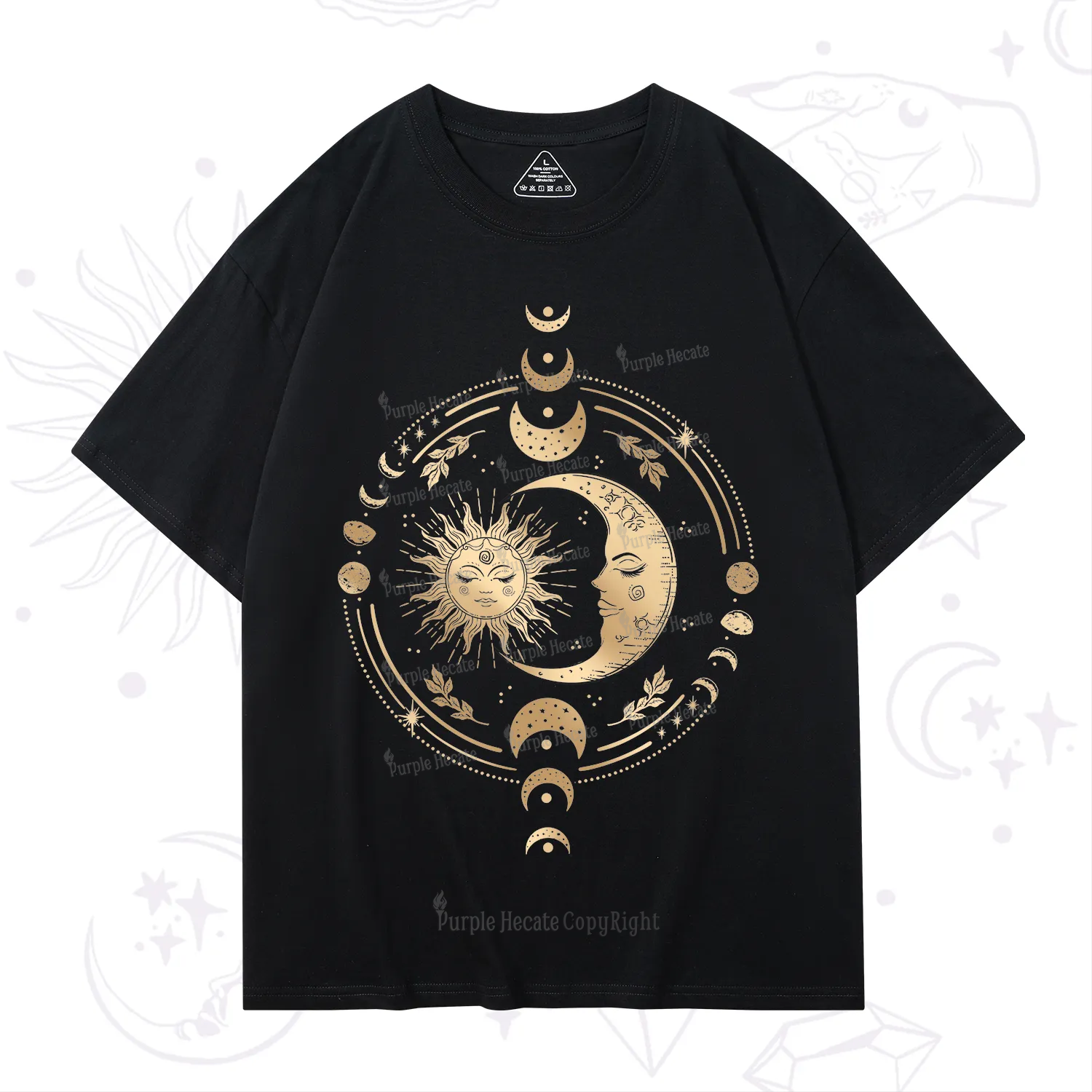 Purplehecate Celestial Sun and Moon T-Shirt
