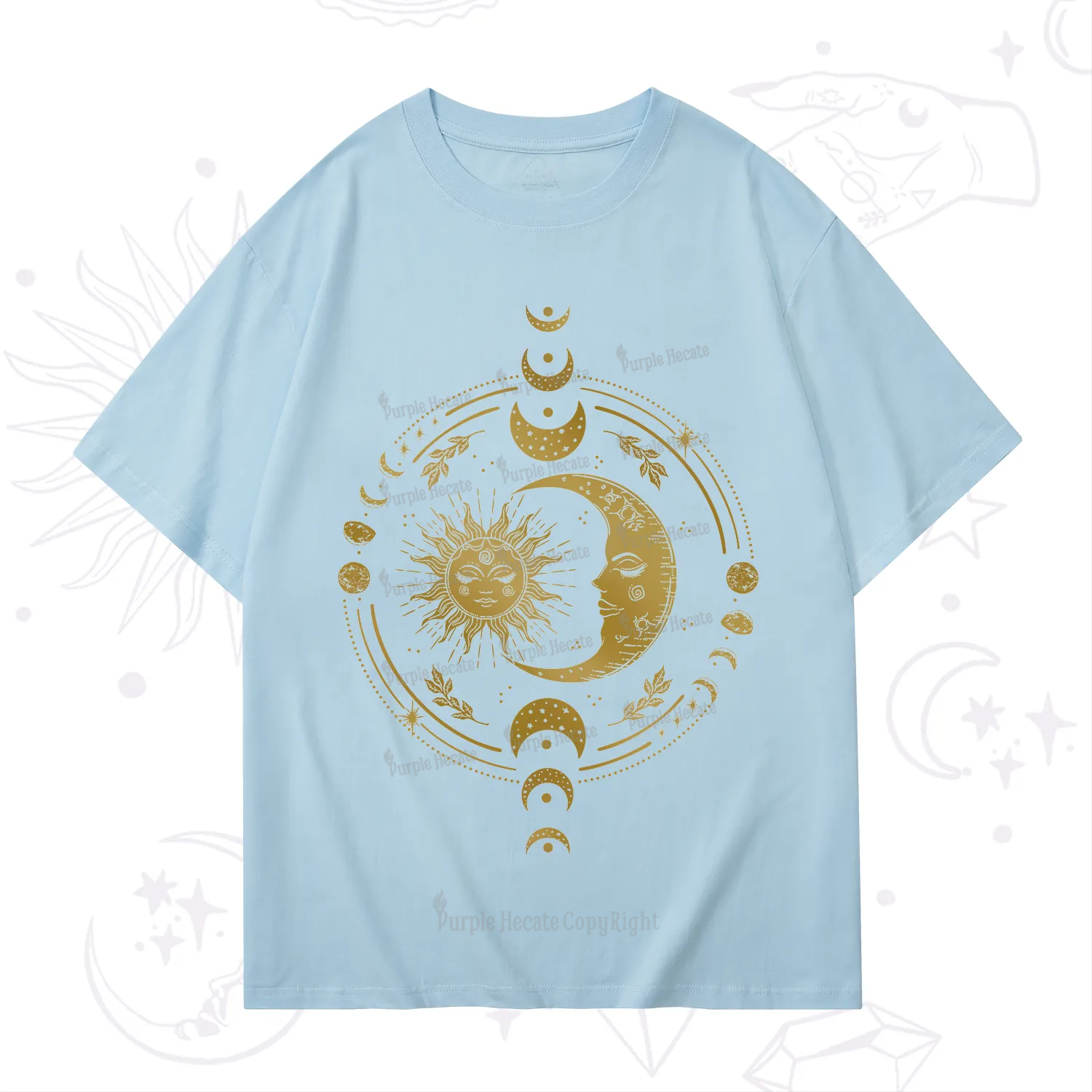 Purplehecate Celestial Sun and Moon T-Shirt