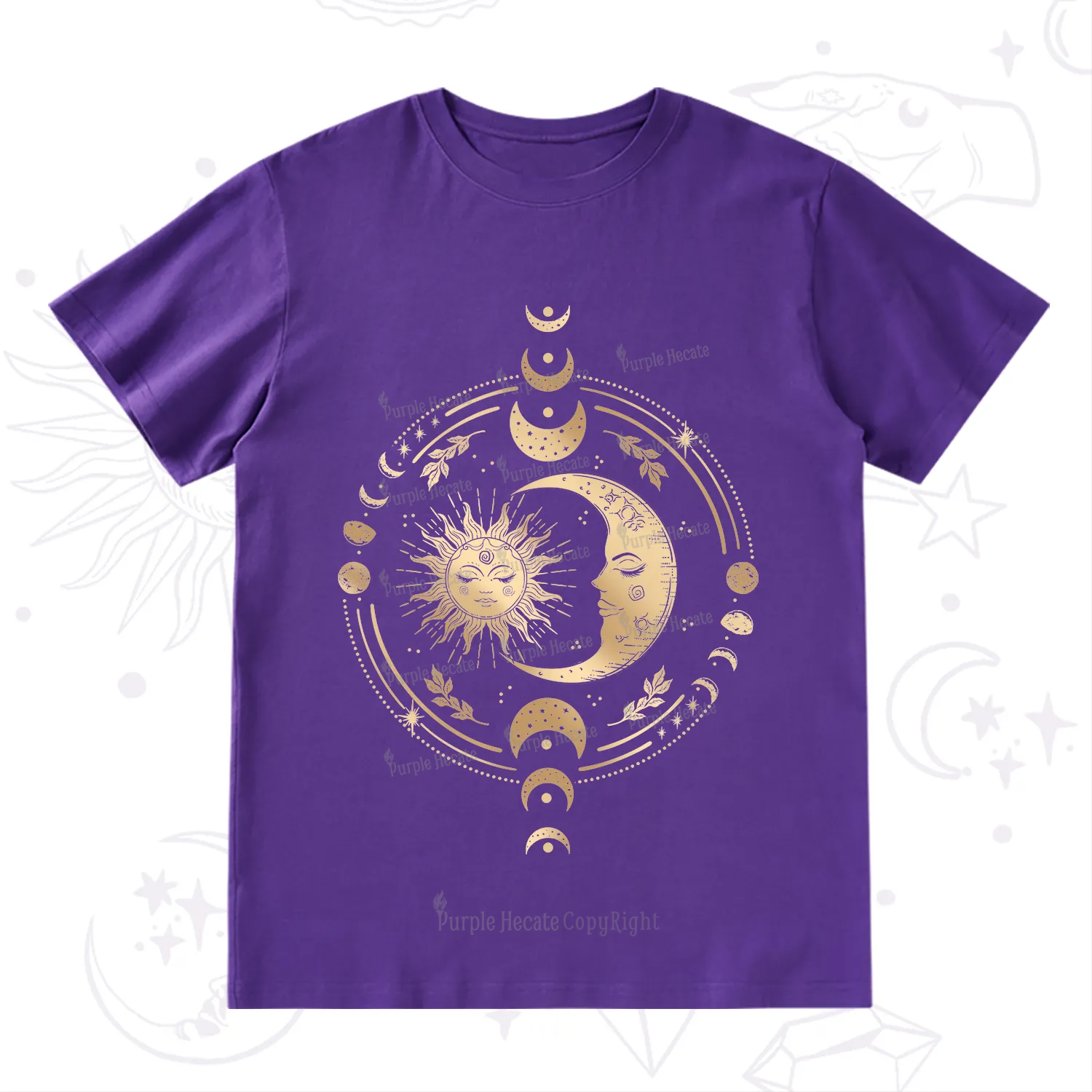 Purplehecate Celestial Sun and Moon T-Shirt