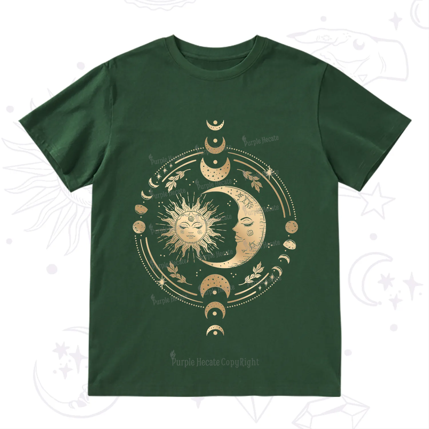 Purplehecate Celestial Sun and Moon T-Shirt
