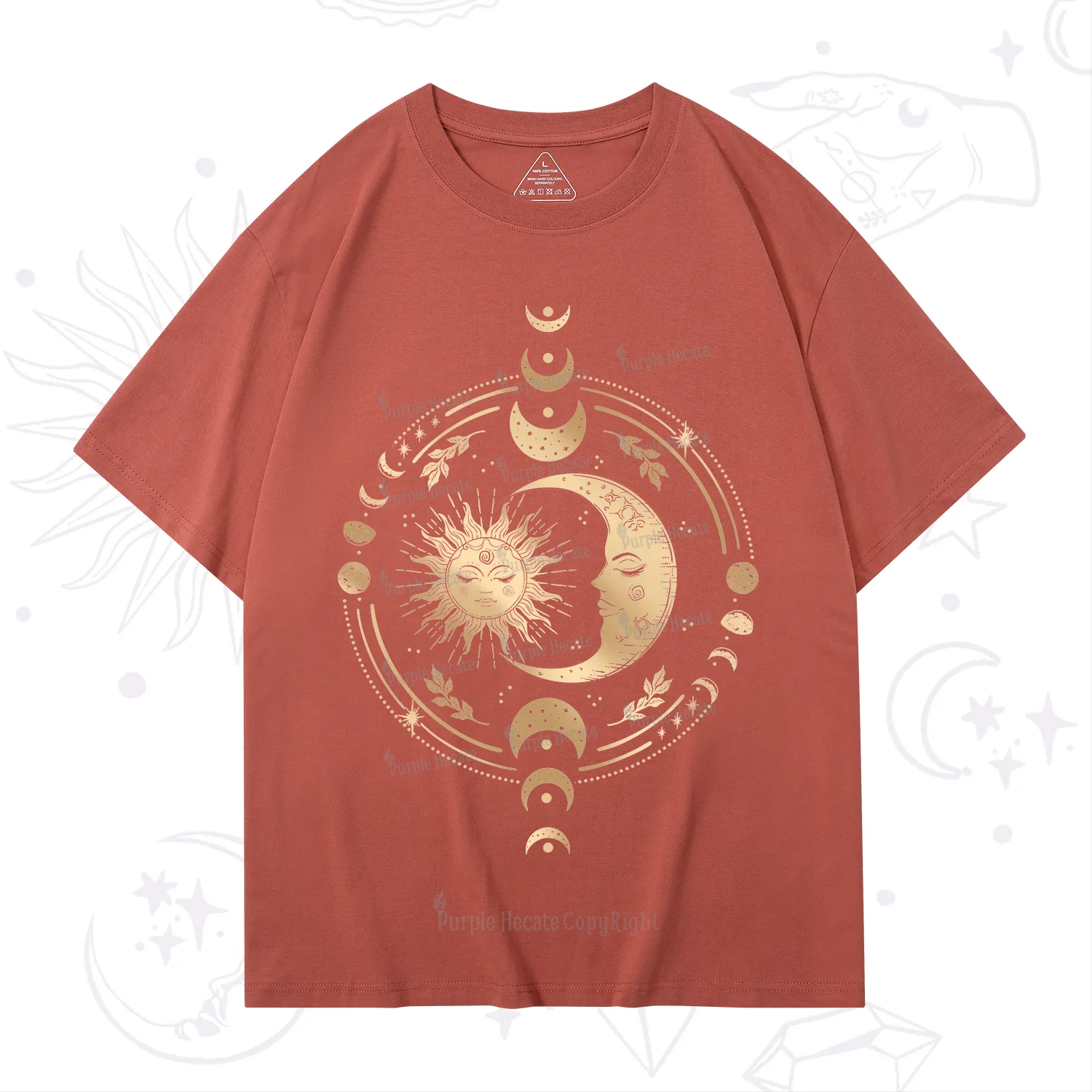 Purplehecate Celestial Sun and Moon T-Shirt
