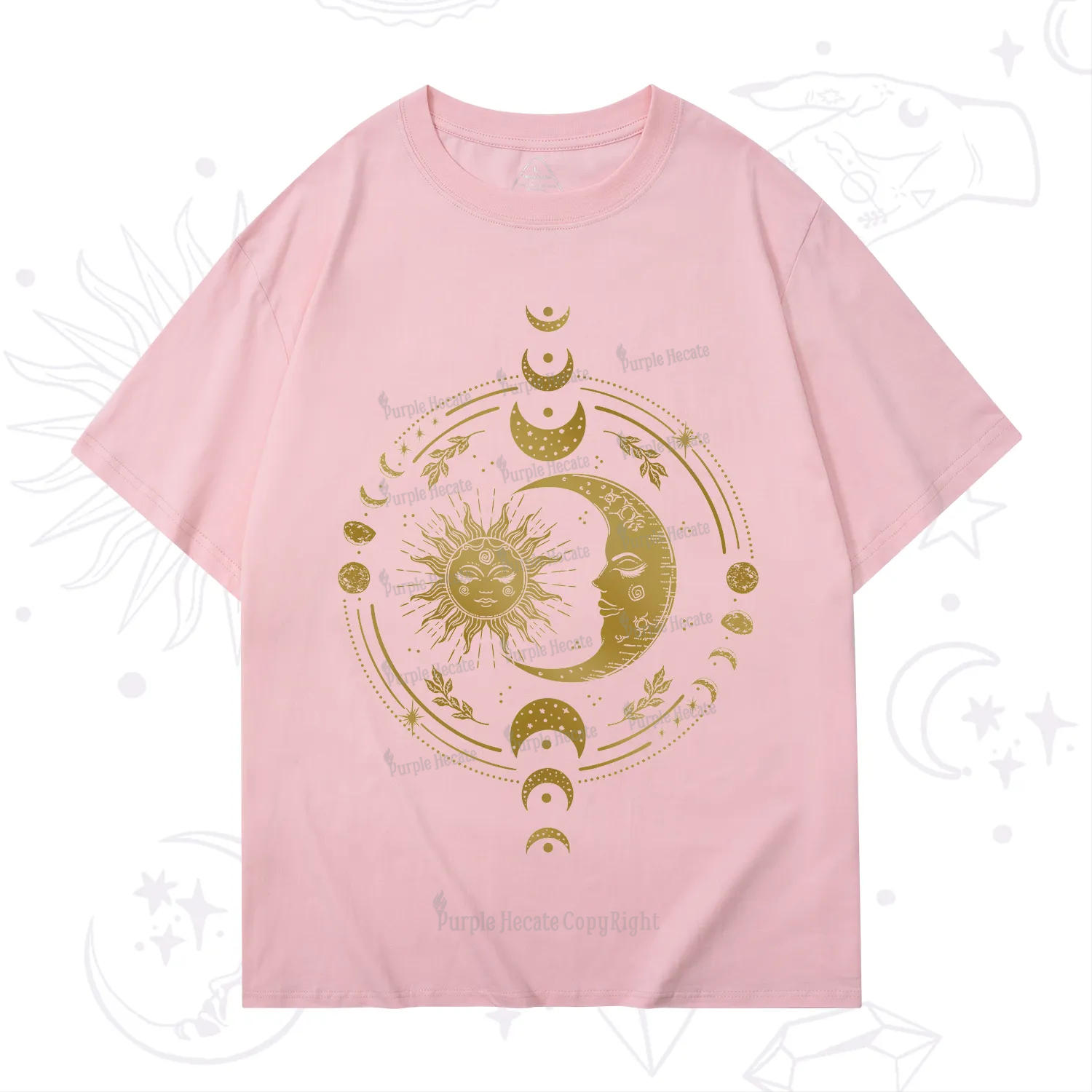 Purplehecate Celestial Sun and Moon T-Shirt