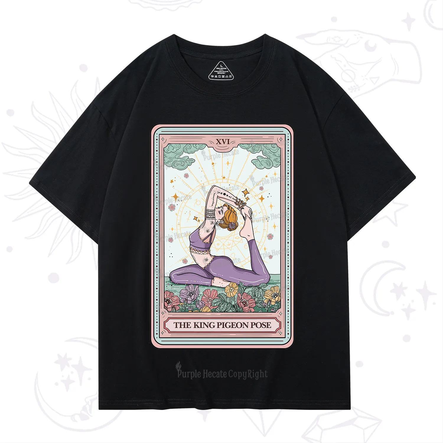 Purplehecate The King Pigeon Pose Tarot Card T-Shirt