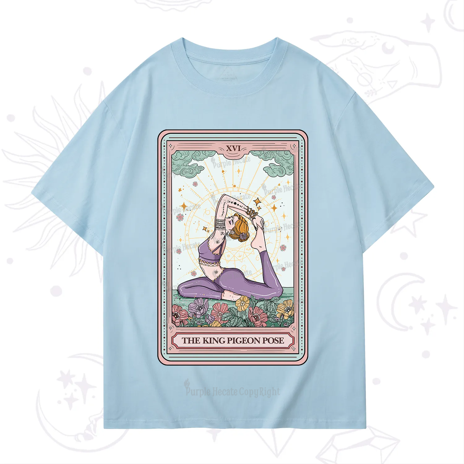 Purplehecate The King Pigeon Pose Tarot Card T-Shirt