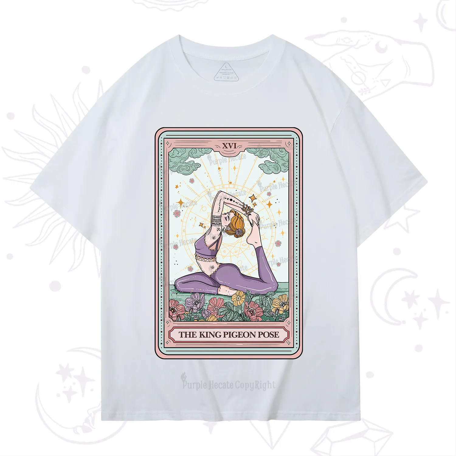 Purplehecate The King Pigeon Pose Tarot Card T-Shirt