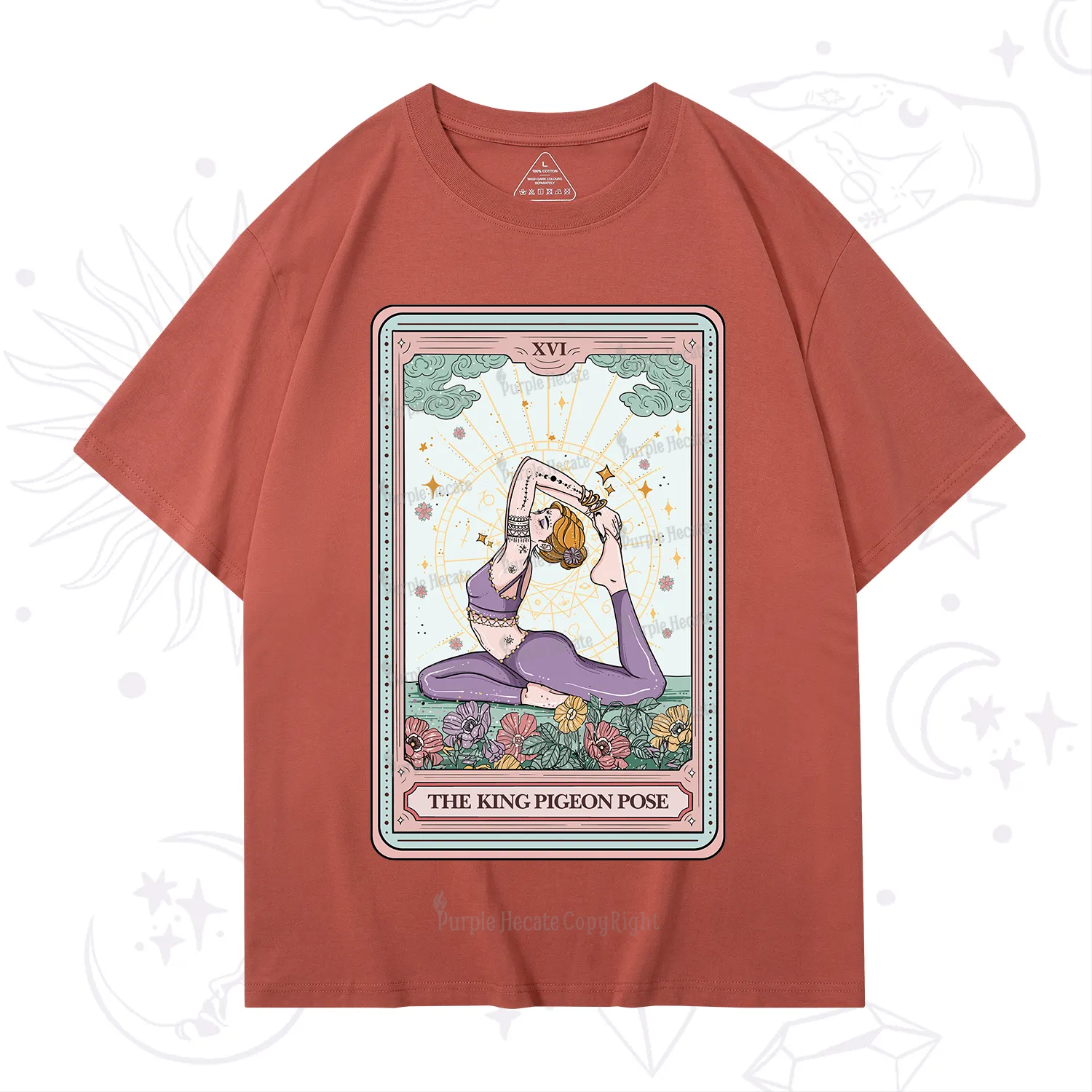 Purplehecate The King Pigeon Pose Tarot Card T-Shirt