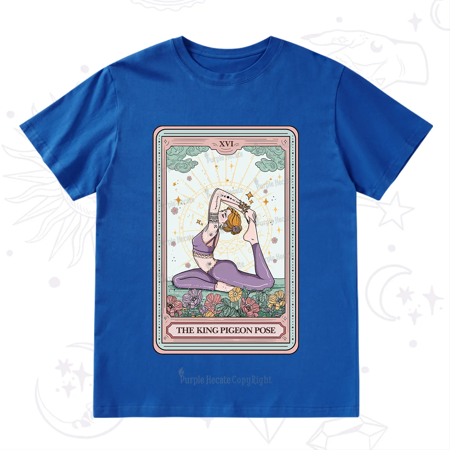 Purplehecate The King Pigeon Pose Tarot Card T-Shirt