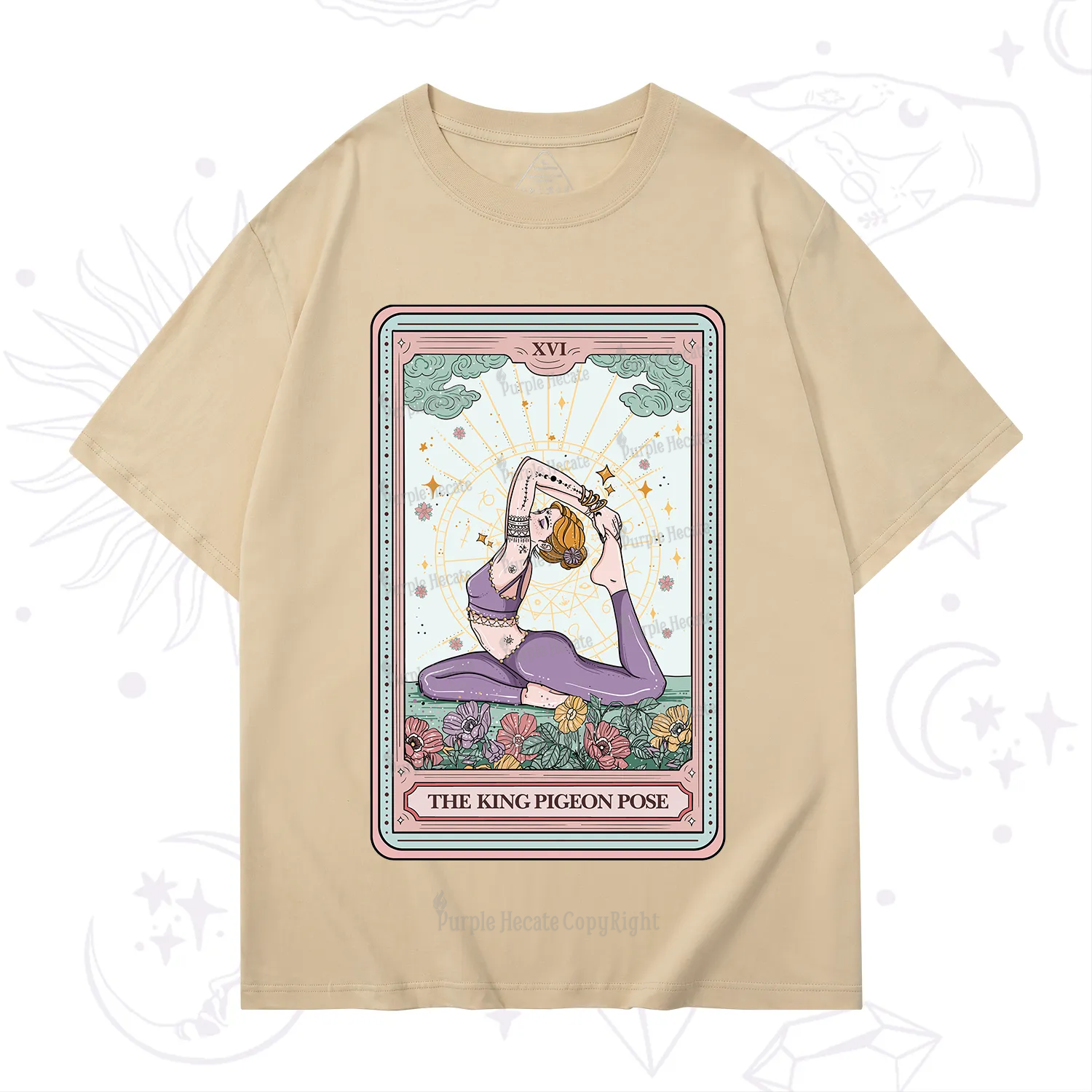 Purplehecate The King Pigeon Pose Tarot Card T-Shirt