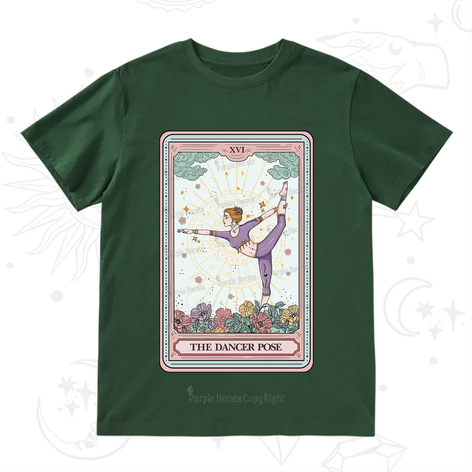 Purplehecate The Dancer Pose Tarot Card T-Shirt