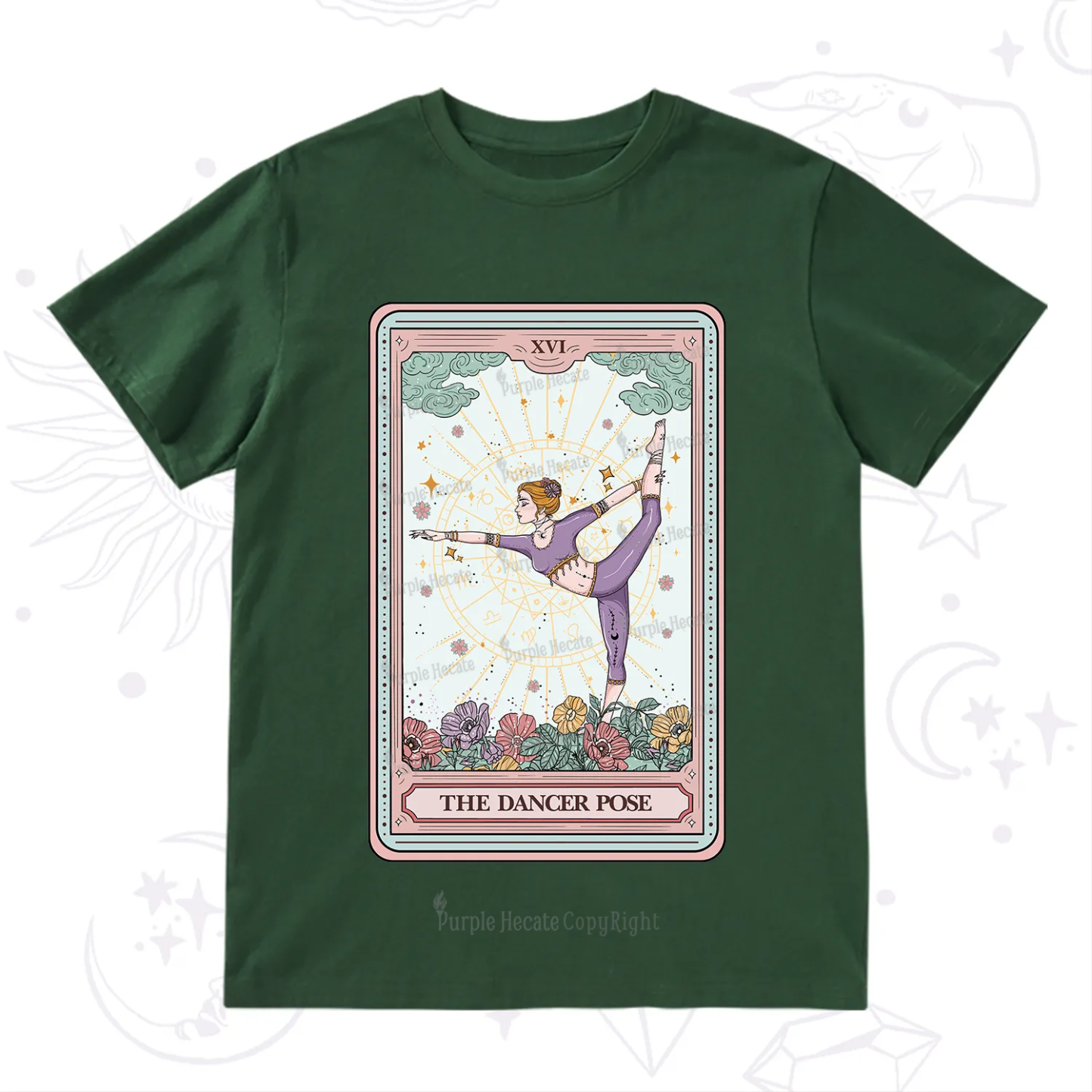 Purplehecate The Dancer Pose Tarot Card T-Shirt