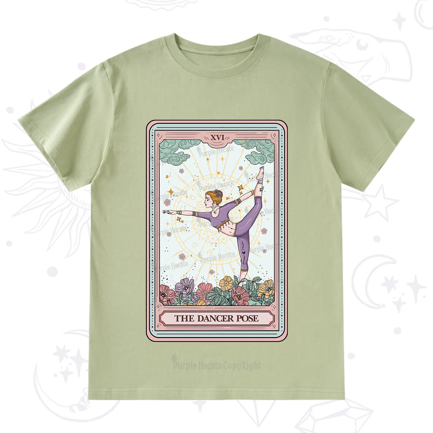 Purplehecate The Dancer Pose Tarot Card T-Shirt