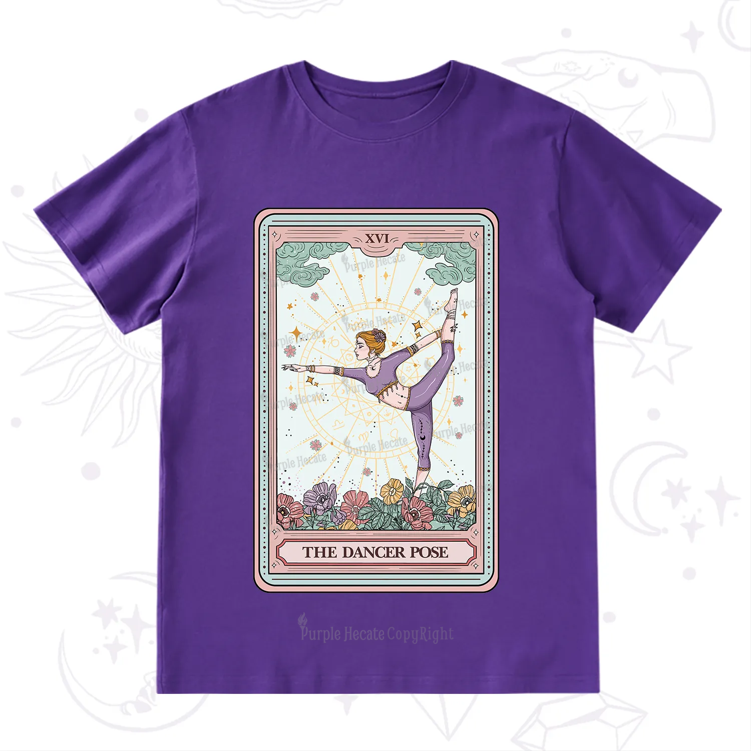Purplehecate The Dancer Pose Tarot Card T-Shirt