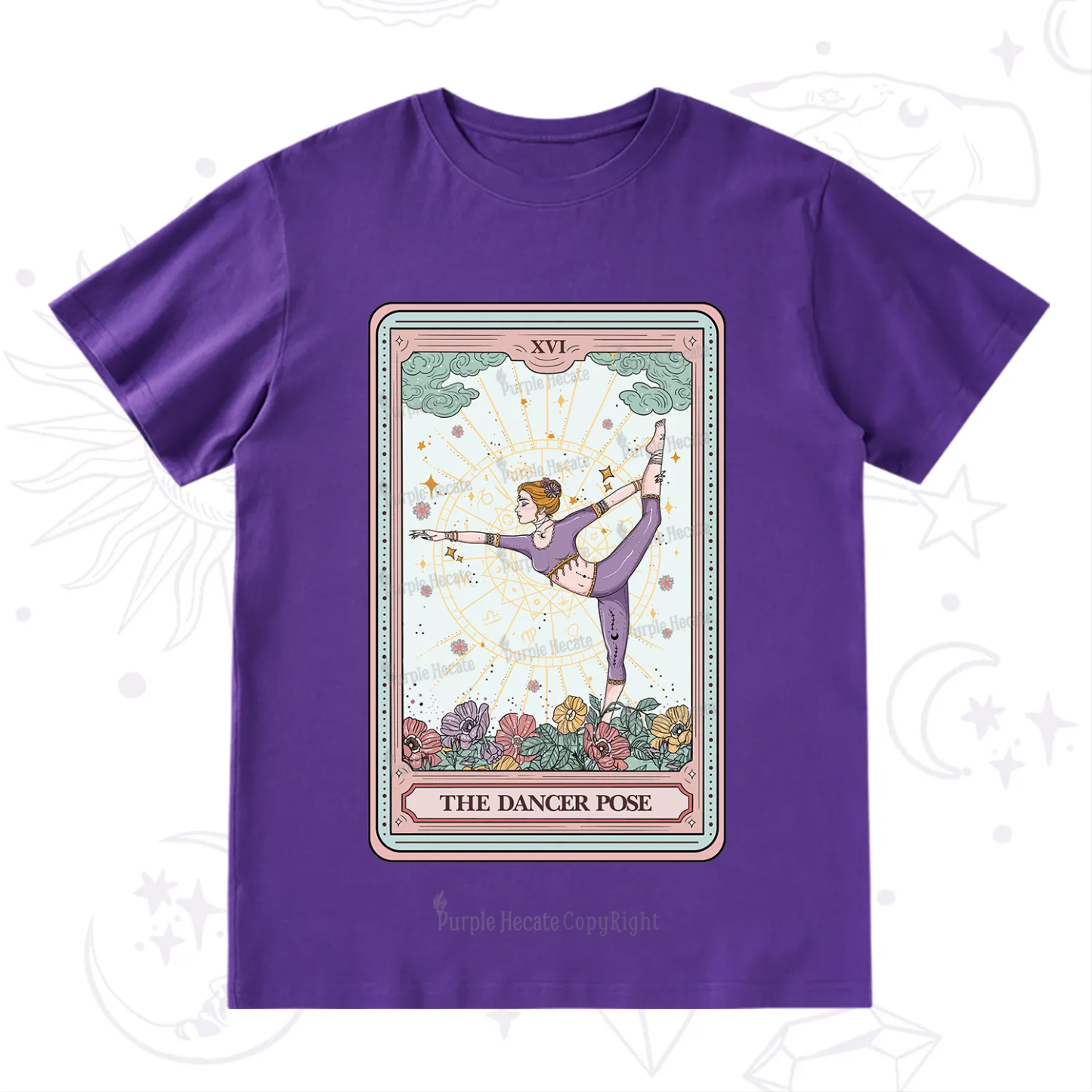 Purplehecate The Dancer Pose Tarot Card T-Shirt