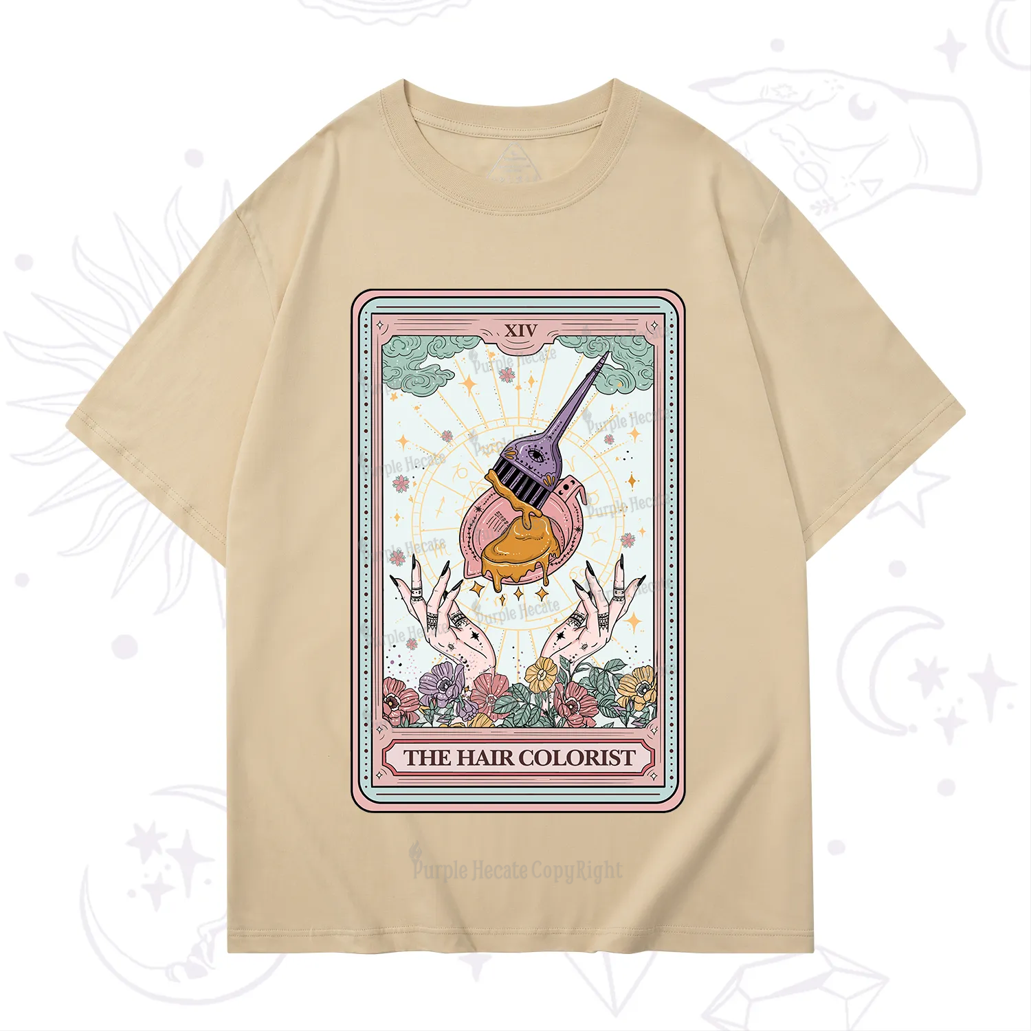 Purplehecate The Hail Colorist Tarot Card T-Shirt