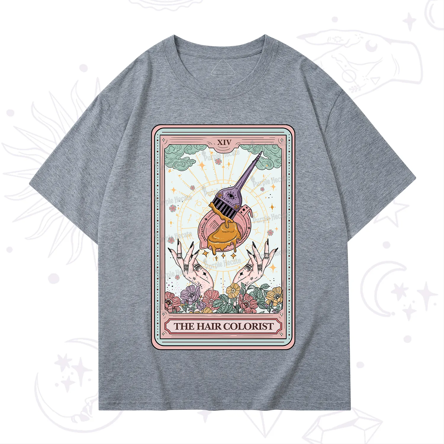 Purplehecate The Hail Colorist Tarot Card T-Shirt