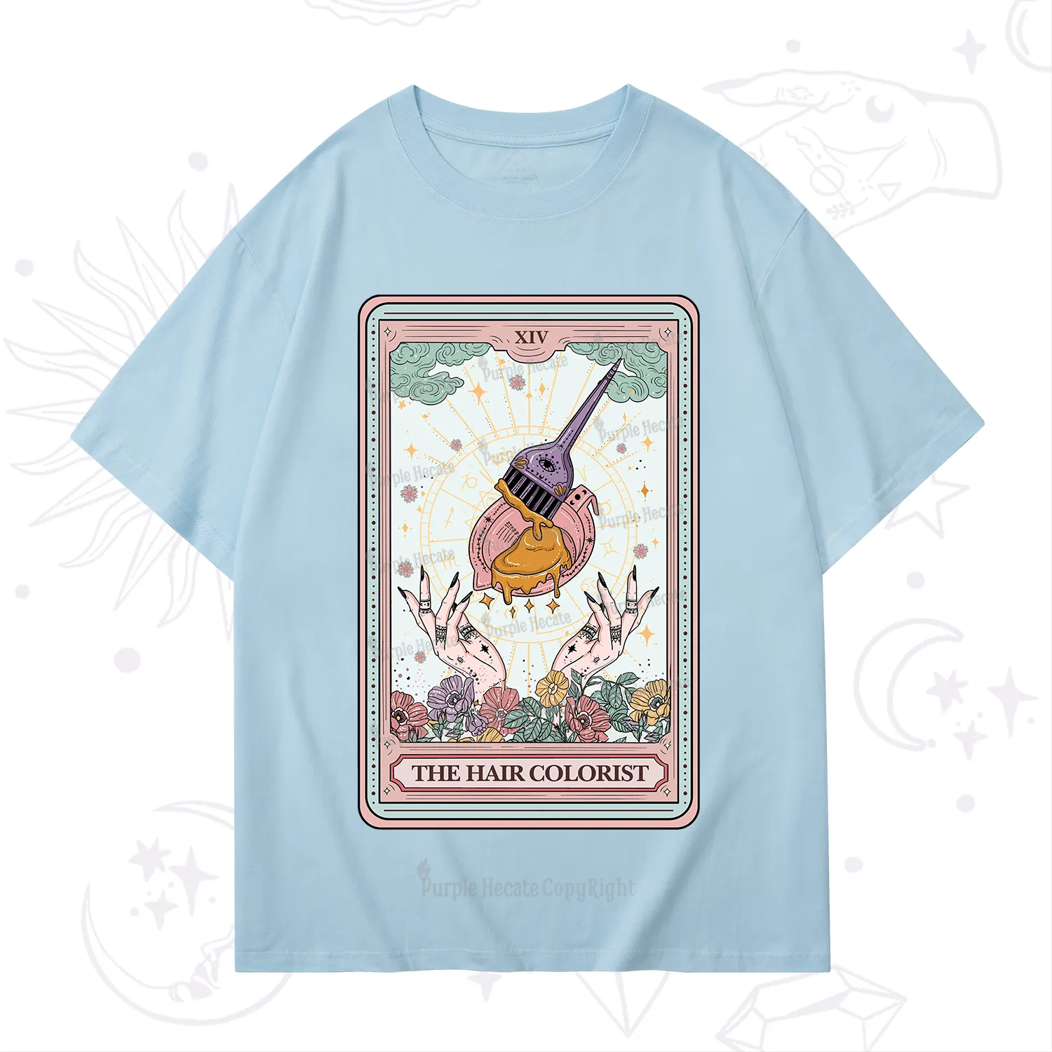 Purplehecate The Hail Colorist Tarot Card T-Shirt